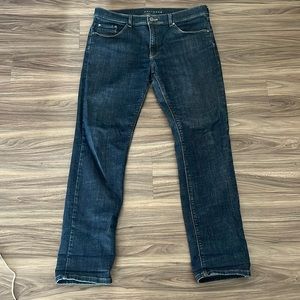 Mens Dark Wash Slim Mott & Bow Jeans 36x32